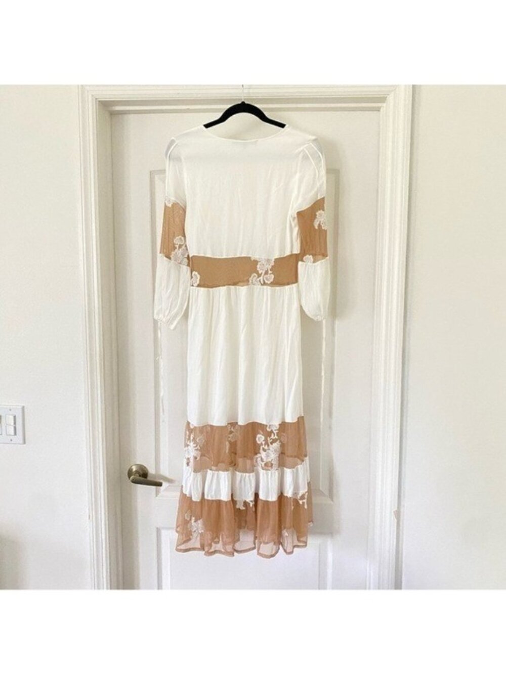 For Love & Lemons Eva Midi Dress Lace Prairie Cottagecore Bohemian Festival Sz S - Picture 9 of 11